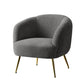 Macy Accent Sherpa Bouclé Lounge Armchair - Charcoal