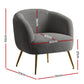 Macy Accent Sherpa Bouclé Lounge Armchair - Charcoal