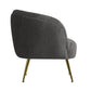 Macy Accent Sherpa Boucle Lounge Armchair - Charcoal