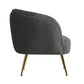 Macy Accent Sherpa Bouclé Lounge Armchair - Charcoal