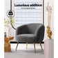 Macy Accent Sherpa Bouclé Lounge Armchair - Charcoal