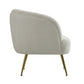Macy Accent Sherpa Bouclé Lounge Armchair - White