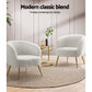 Macy Accent Sherpa Bouclé Lounge Armchair - White