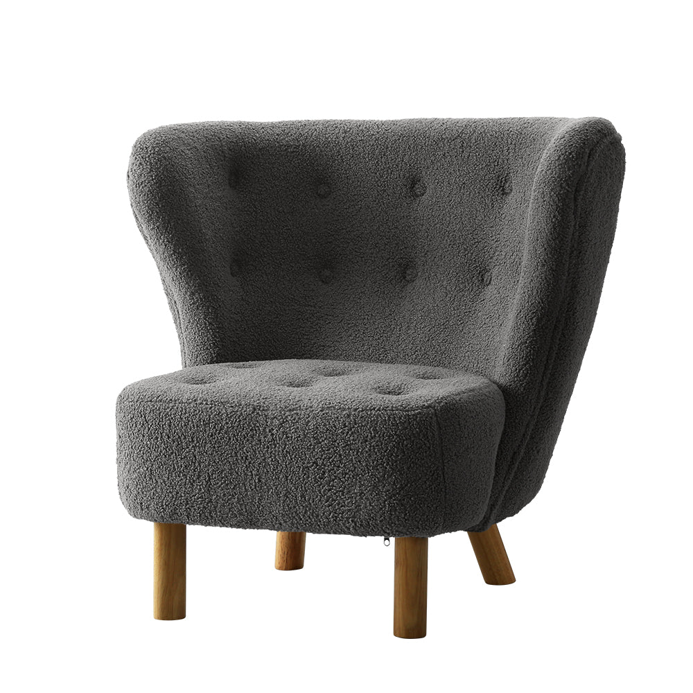 Marnie Accent Lounge Bedroom Armchair - Charcoal