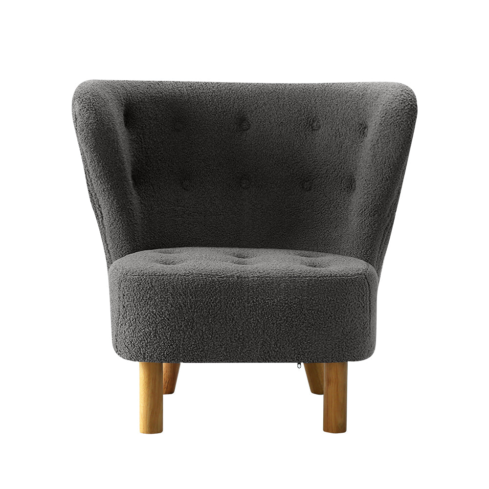 Marnie Accent Lounge Bedroom Armchair - Charcoal