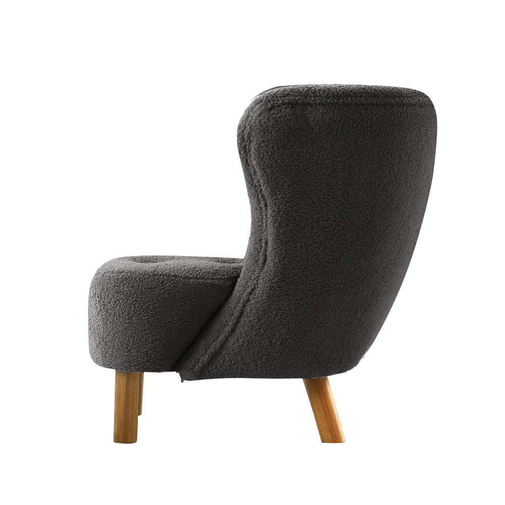 Marnie Accent Lounge Bedroom Armchair - Charcoal