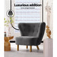 Marnie Accent Lounge Bedroom Armchair - Charcoal