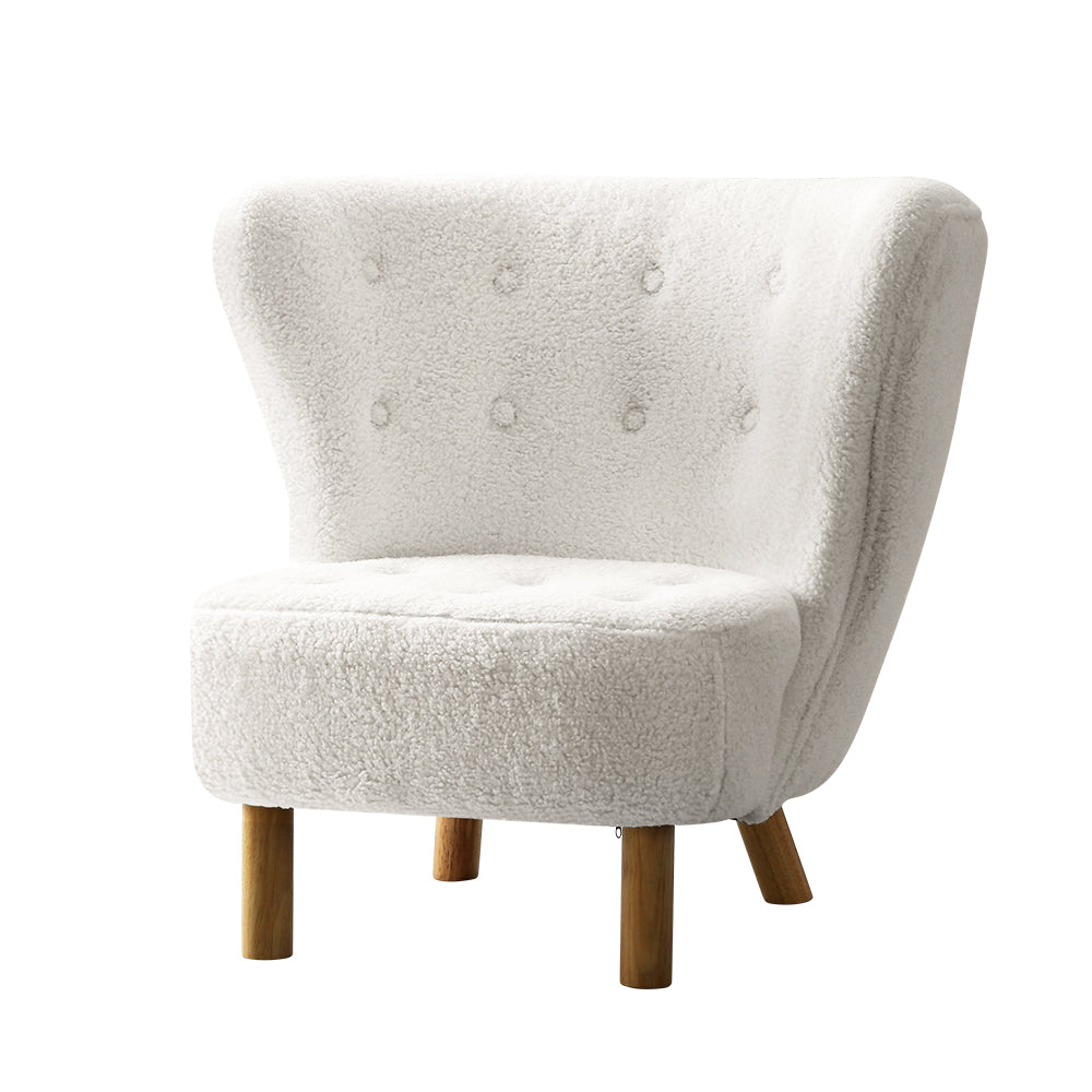 Marnie Accent Lounge Bedroom Armchair - White