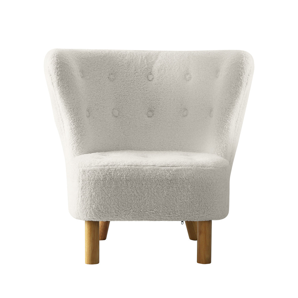 Marnie Accent Lounge Bedroom Armchair - White