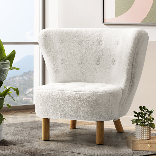 Marnie Accent Lounge Bedroom Armchair - White