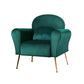 Maryjane Accent Velvet Cushion Lounge Armchair - Green