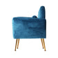 Maryjane Accent Velvet Cushion Lounge Armchair - Navy