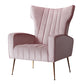 Maricel Accent Velvet Seat Lounge Armchair - Pink