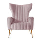 Maricel Accent Velvet Seat Lounge Armchair - Pink