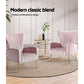 Maricel Accent Velvet Seat Lounge Armchair - Pink