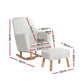 Muriel Rocking Chair Armchair Linen Fabric - Beige