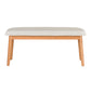 Dining Bench Upholstery Seat Wooden Chair 106cm - Beige & Oak