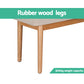Dining Bench Upholstery Seat Wooden Chair 106cm - Beige & Oak
