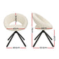 Imogen Set of 2 Dining Chairs Sherpa Bouclé Swivel Base - Beige