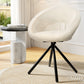 Imogen Set of 2 Dining Chairs Sherpa Bouclé Swivel Base - Beige