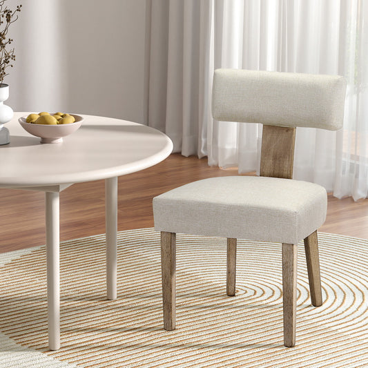 Tamsin Set of 2 Dining Chairs Fabric - Beige