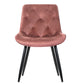 Hadley Set of 2 Dining Chairs Velvet Diamond Tufted - Pink
