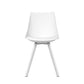 Kaylee Set of 2 Dining Chairs PU Leather Padded Seat - White