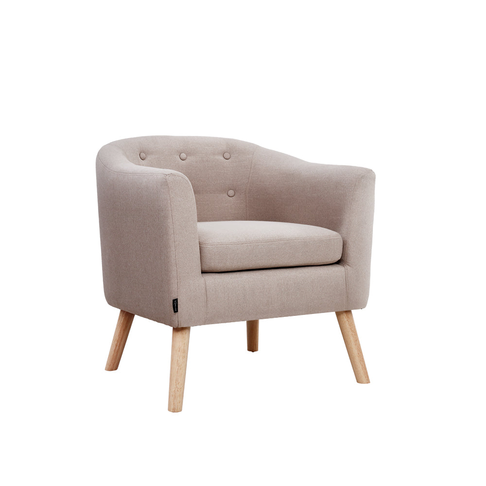Maliah Armchair Tub Chair - Beige