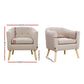 Maliah Accent Tub Fabric Lounge Armchair - Beige