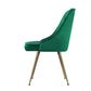 Brynlee Set of 2 Dining Chairs Velvet Channel Tufted - Green