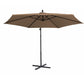 3m Waimalu Outdoor Umbrella Cantilever with Protective Cover Patio Garden Shade with Base  - Latte