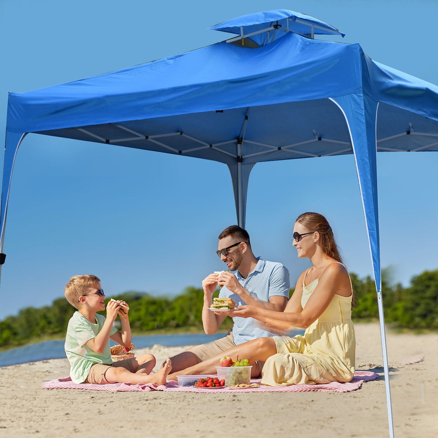 3x3m Outdoor Folding Tent Gazebo - Navy