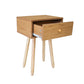 Thornhill Wooden Bedside Tables Drawers Nightstand Unit Cabinet Storage - Natural