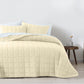 KING 3-Piece Coverlet Set Bedspread Soft Touch Easy Care Breathable - Beige