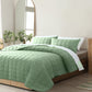 KING 3-Piece Coverlet Set Bedspread Soft Touch Easy Care Breathable - Green
