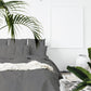 QUEEN 1000TC Hotel Grade Bamboo Cotton Quilt Cover Pillowcases Set - Grey