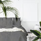 KING 1000TC Hotel Grade Bamboo Cotton Quilt Cover Pillowcases Set - Grey