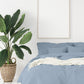 KING 1000TC Hotel Grade Bamboo Cotton Quilt Cover Pillowcases Set - Blue Fog