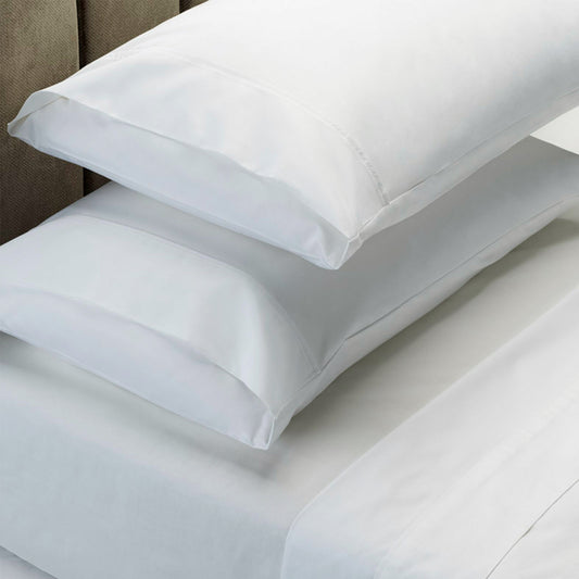 KING 1000TC Sheet Set Cotton Blend Ultra Soft Touch Bedding - White