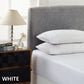 DOUBLE 1500TC 3-Piece Cotton Rich Sheet Set Ultra Soft Bedding - White
