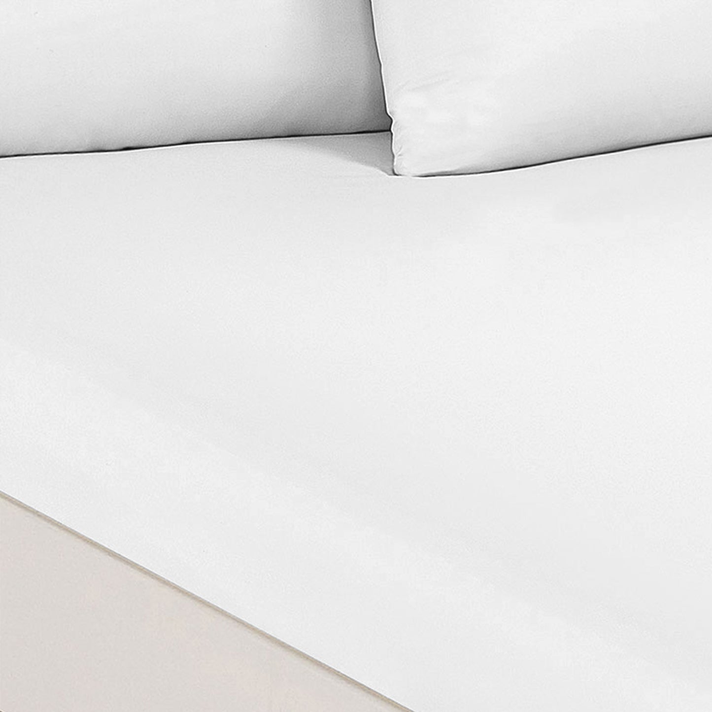 KING 1500TC 3-Piece Cotton Rich Sheet Set Ultra Soft Bedding - White