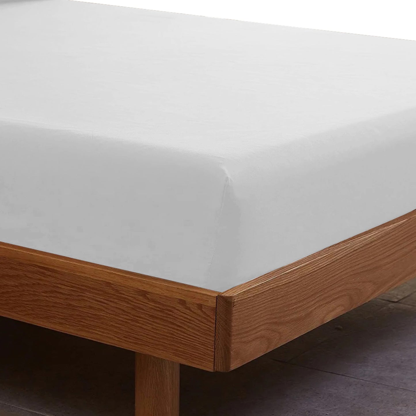 KING 1500TC 3-Piece Cotton Rich Sheet Set Ultra Soft Bedding - White