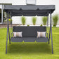 Colton Outdoor Swing Bench Seat Chair Canopy Furniture 3 Seater Garden Hammock - Grey