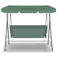 Colton Outdoor Swing Bench Seat Chair Canopy Furniture 3 Seater Garden Hammock - Dark Green