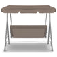 Colton Outdoor Swing Bench Seat Chair Canopy Furniture 3 Seater Garden Hammock - Coffee