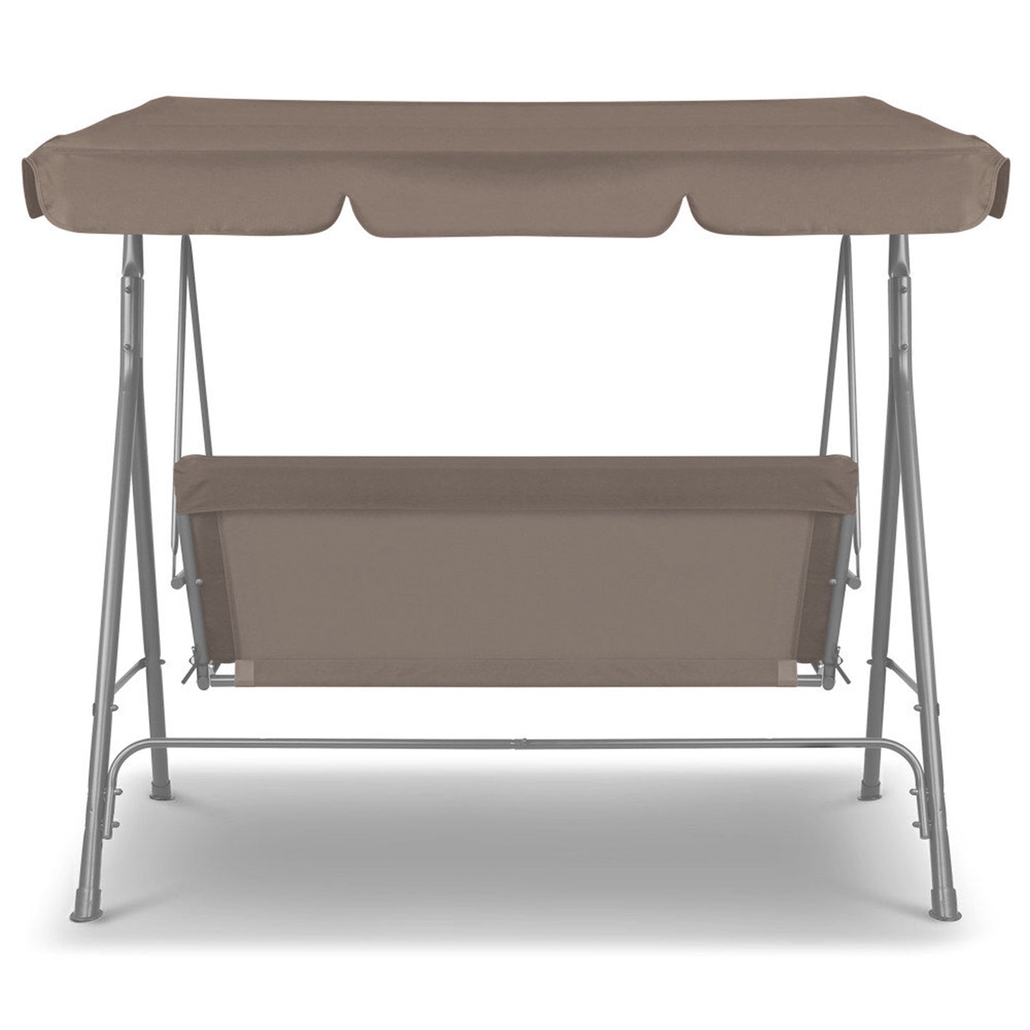 Colton Outdoor Swing Bench Seat Chair Canopy Furniture 3 Seater Garden Hammock - Coffee