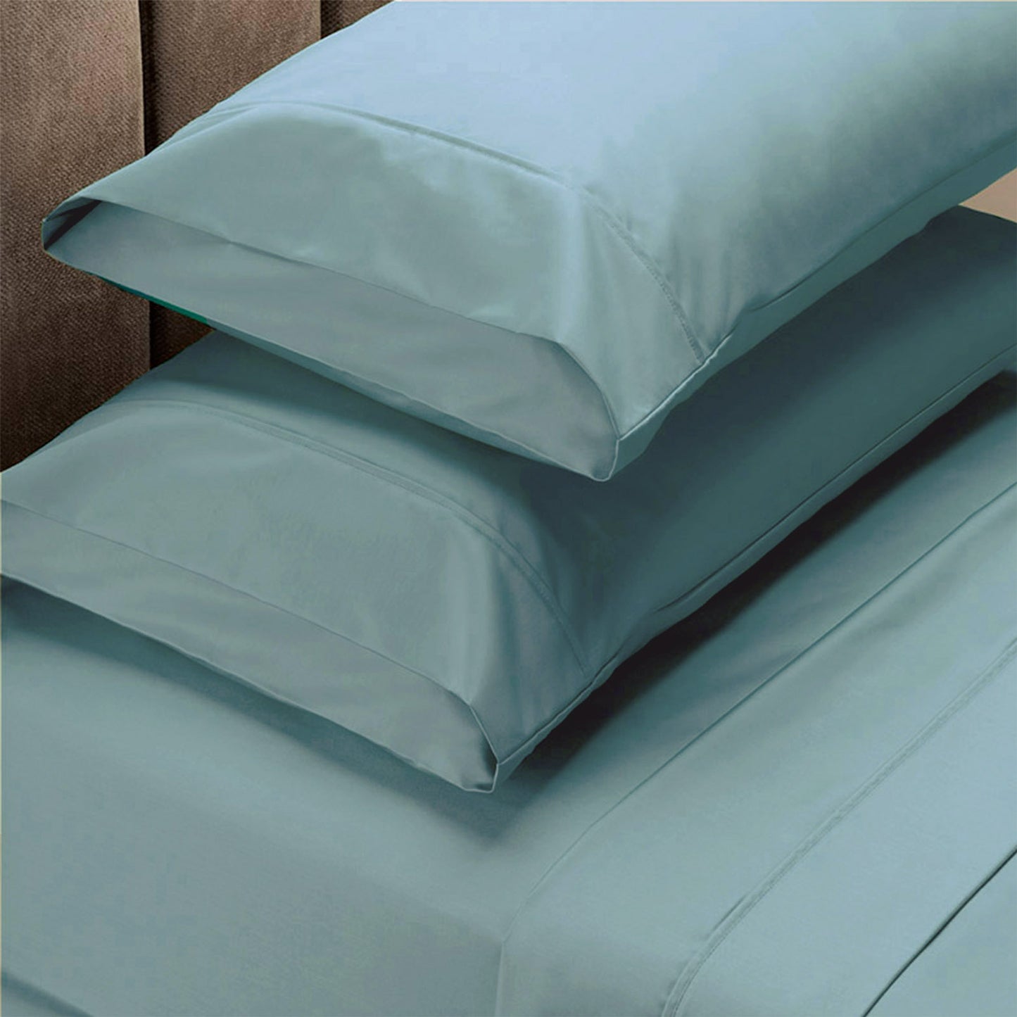 KING 1500TC Pure Soft Cotton Blend Flat & Fitted Sheet Set - Mist