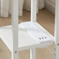 Rideau Bedside Tables with Power Chic Look - White