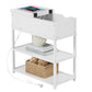 Robson Bedside Tables Multi-Tier with Powerboard - White