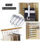 2 Pack Adjustable Multi-Layer 5 in 1 Pants Hanger for Wardrobe and Home Storage - White